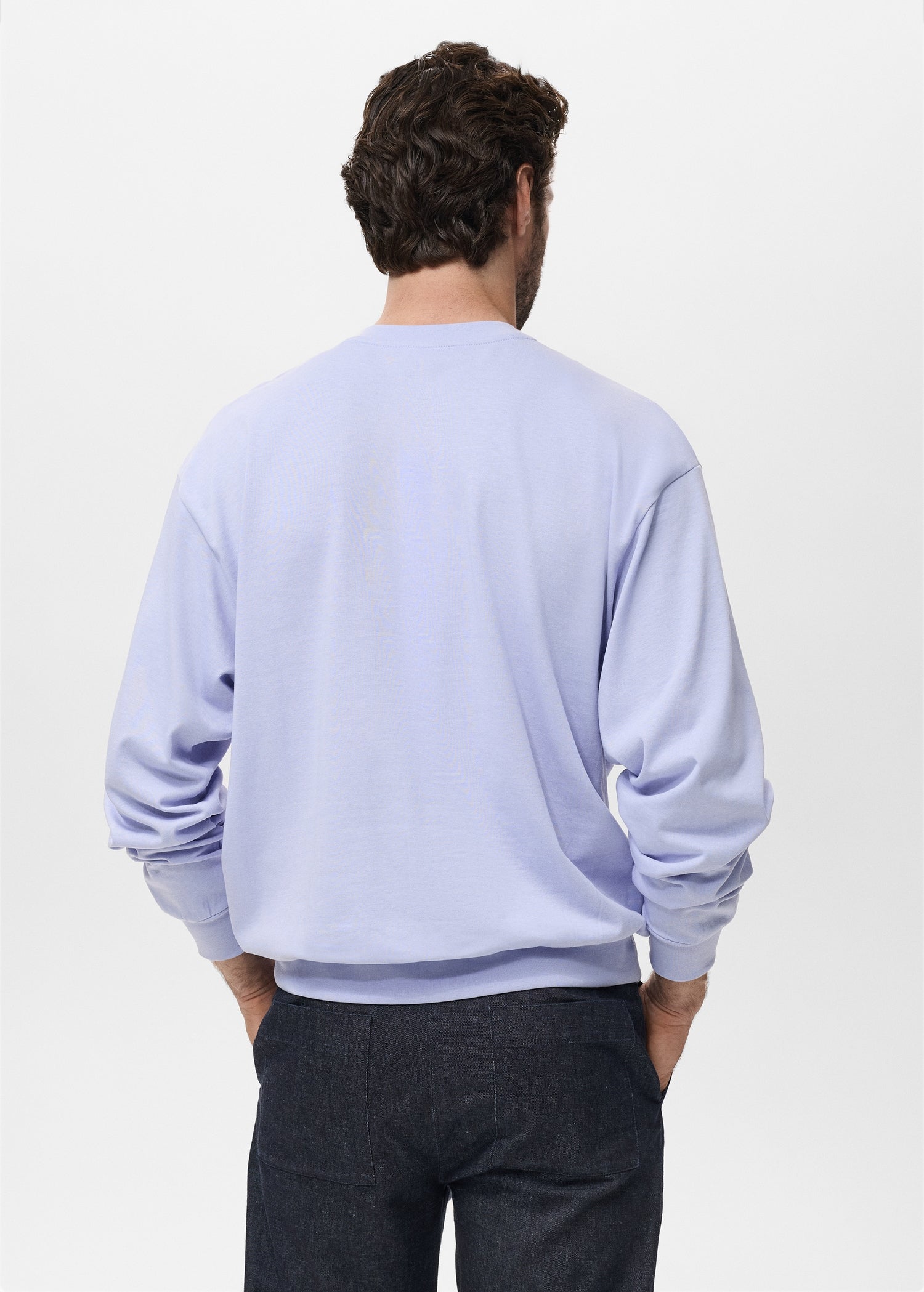 Mango sweatshirt rawsweat in Sky Blue - R