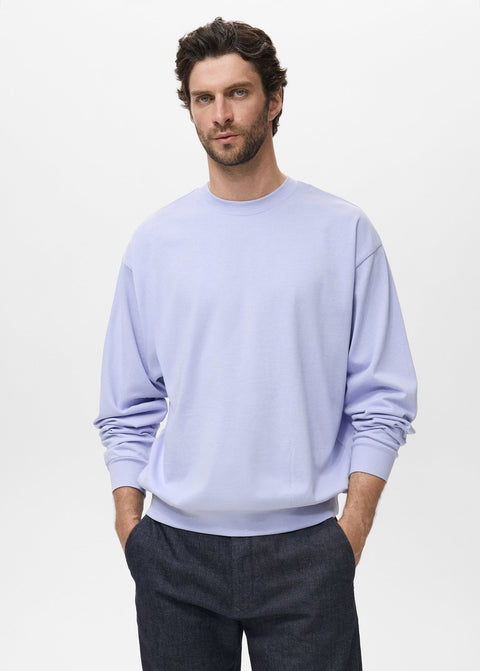 Mango sweatshirt rawsweat in sky blue