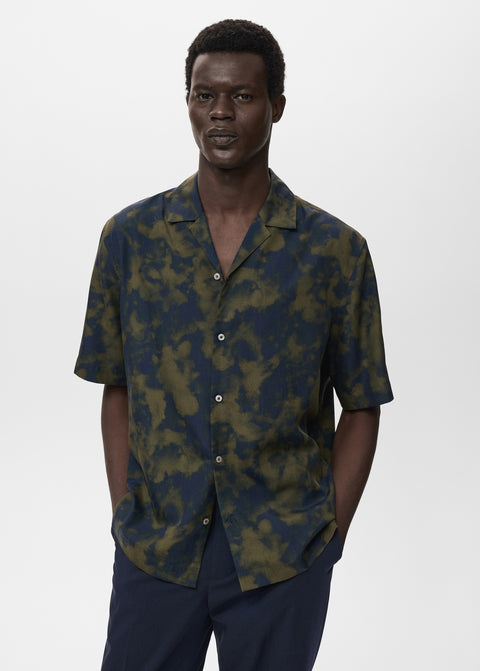 Mango shirt lau in olive