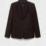 Mango blazer bergen in Chocolate - B
