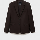 Mango blazer bergen in Chocolate - B