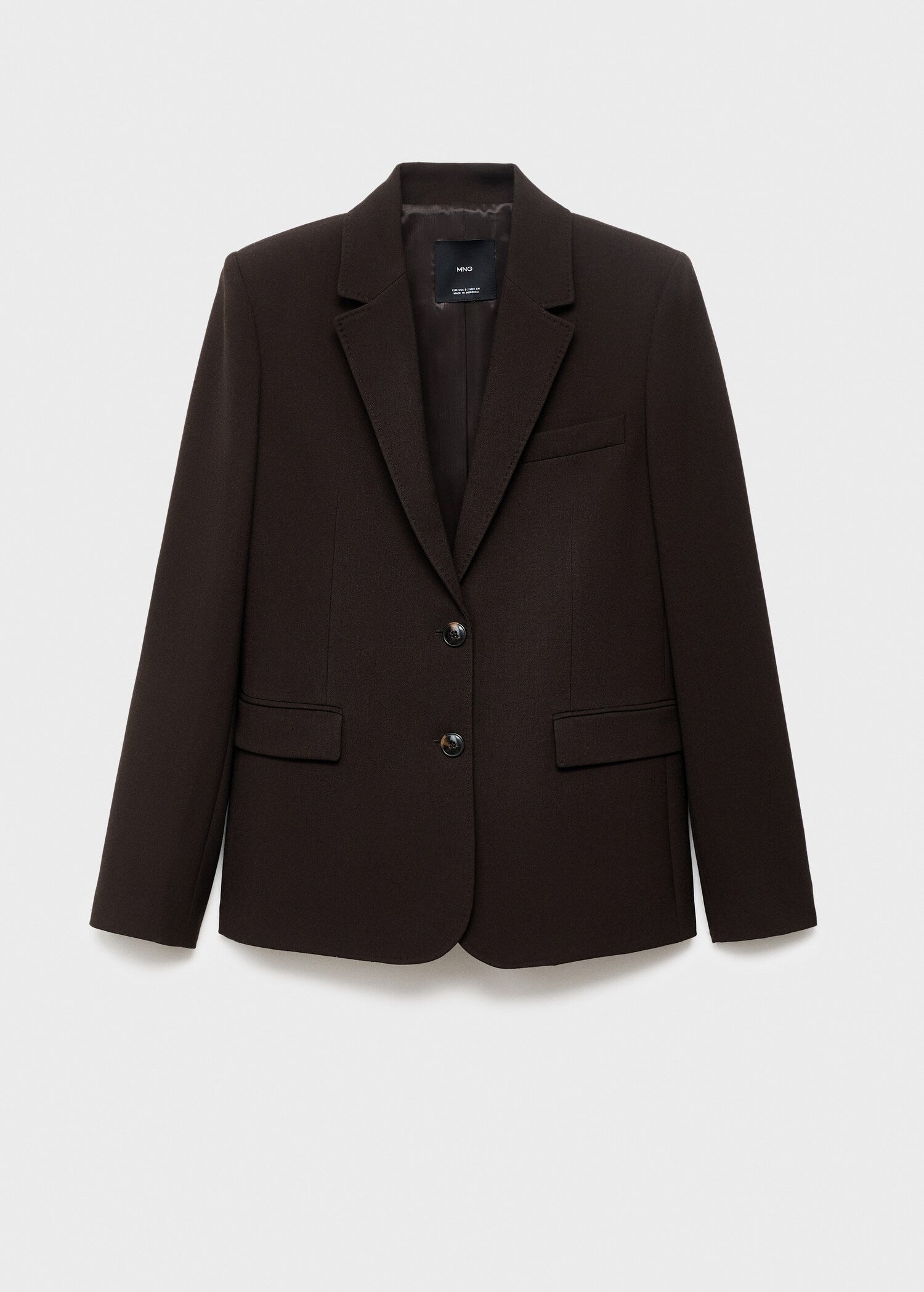 Mango blazer bergen in Chocolate - B