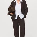 Mango blazer bergen in Chocolate - D3