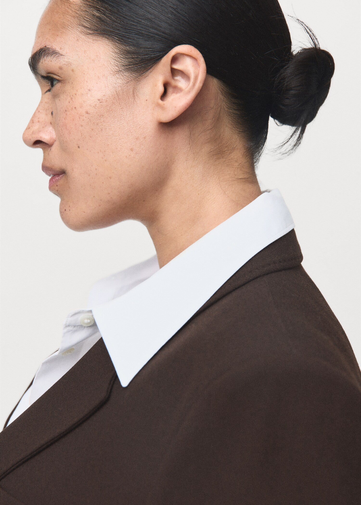 Mango blazer bergen in Chocolate - D4