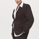 Mango blazer bergen in Chocolate - D5