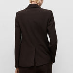 Mango blazer bergen in Chocolate - R