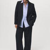 Mango blazer bergen in Navy - D3