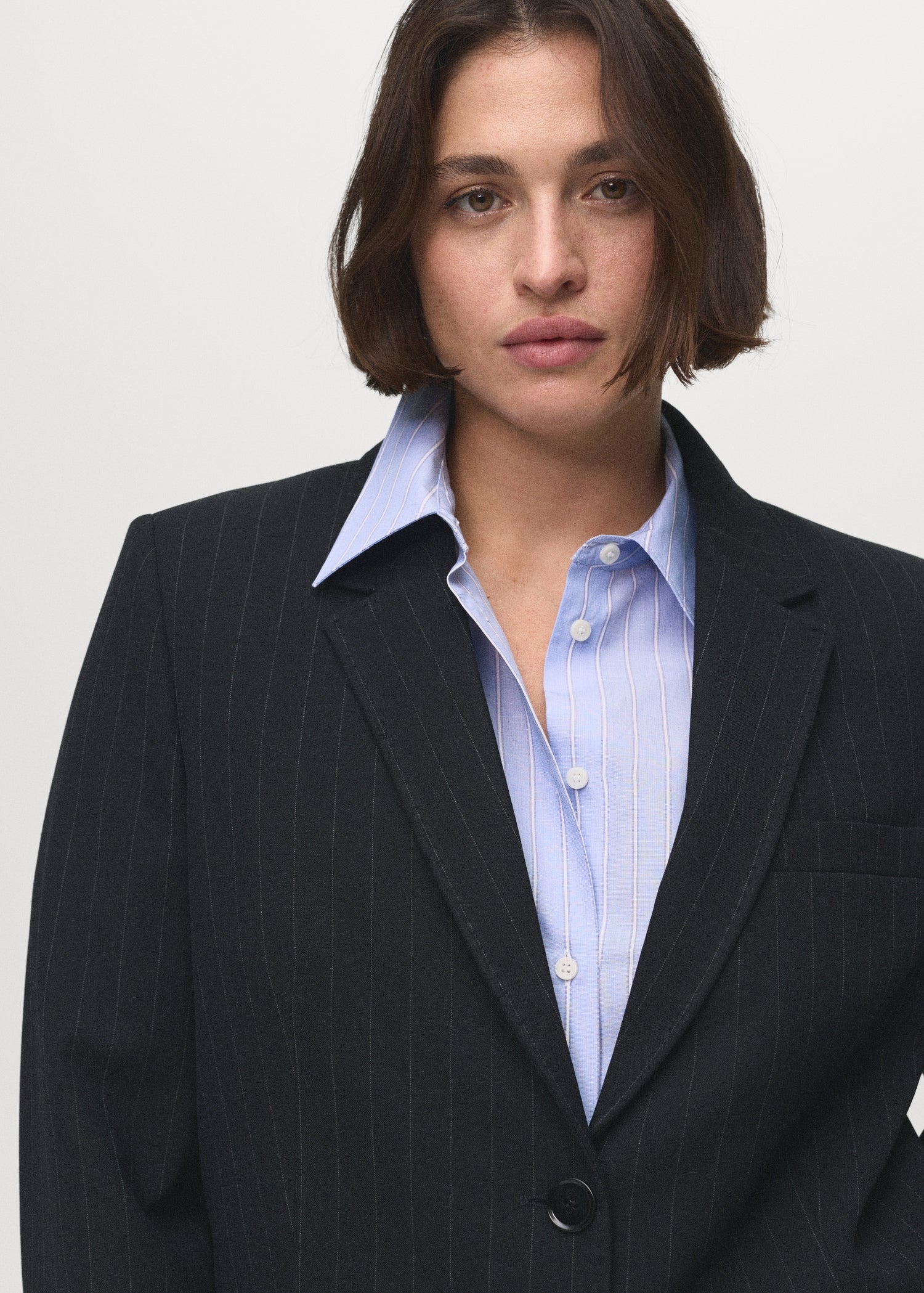 Mango blazer bergen in Navy - D4