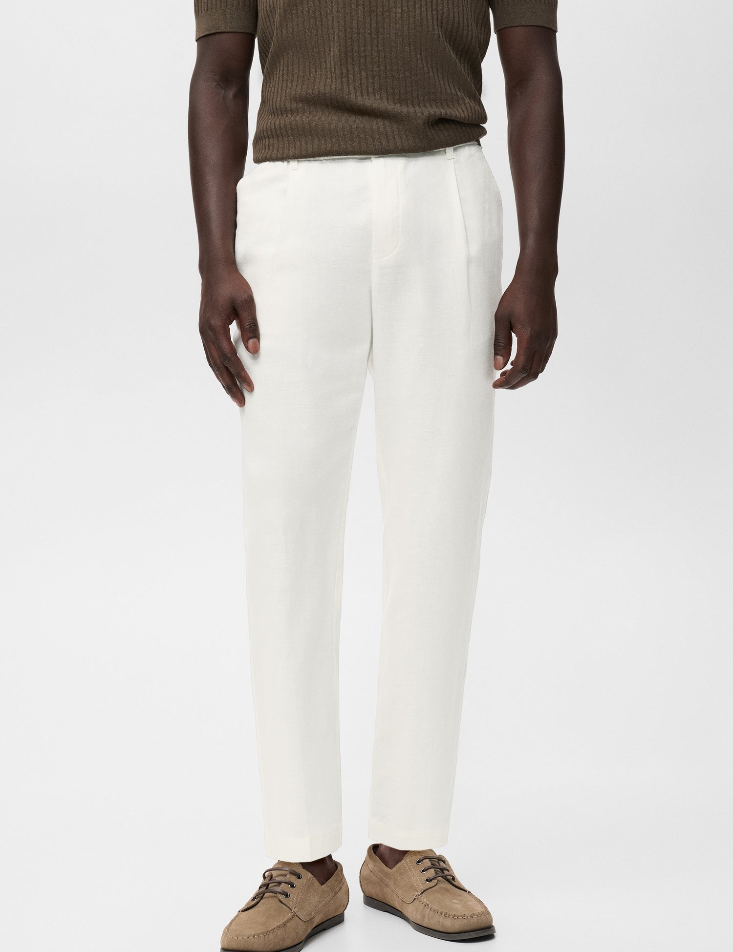 Mango trousers romelinh in White