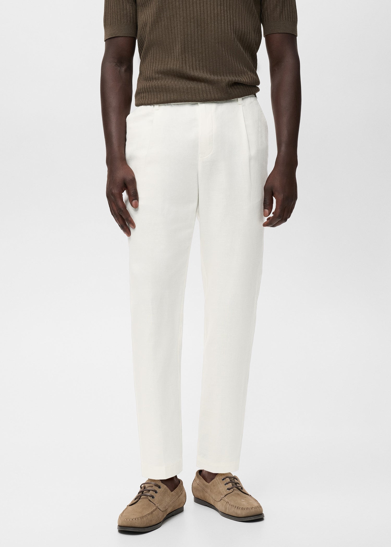 Mango trousers romelinh in White
