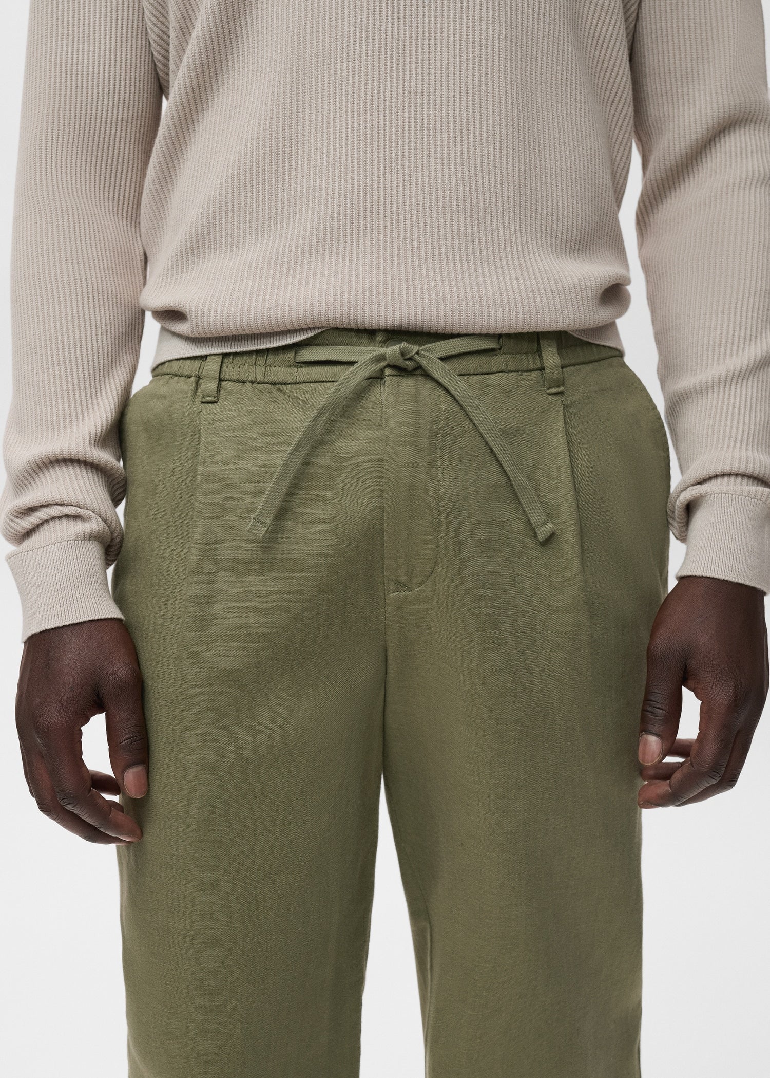 Mango trousers romelinh in Khaki - D1