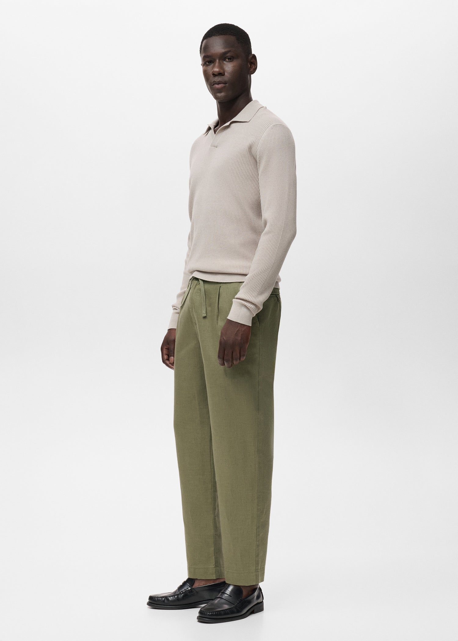 Mango trousers romelinh in Khaki - D2