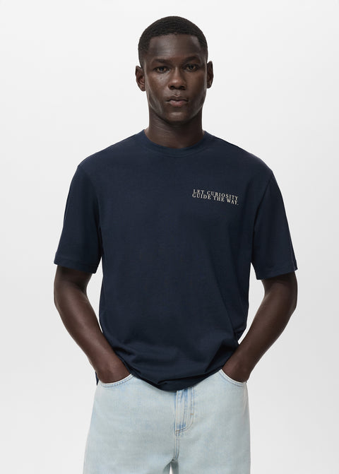 Mango t-shirt swellh in indigo
