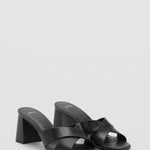 Mango sandals pau in Black