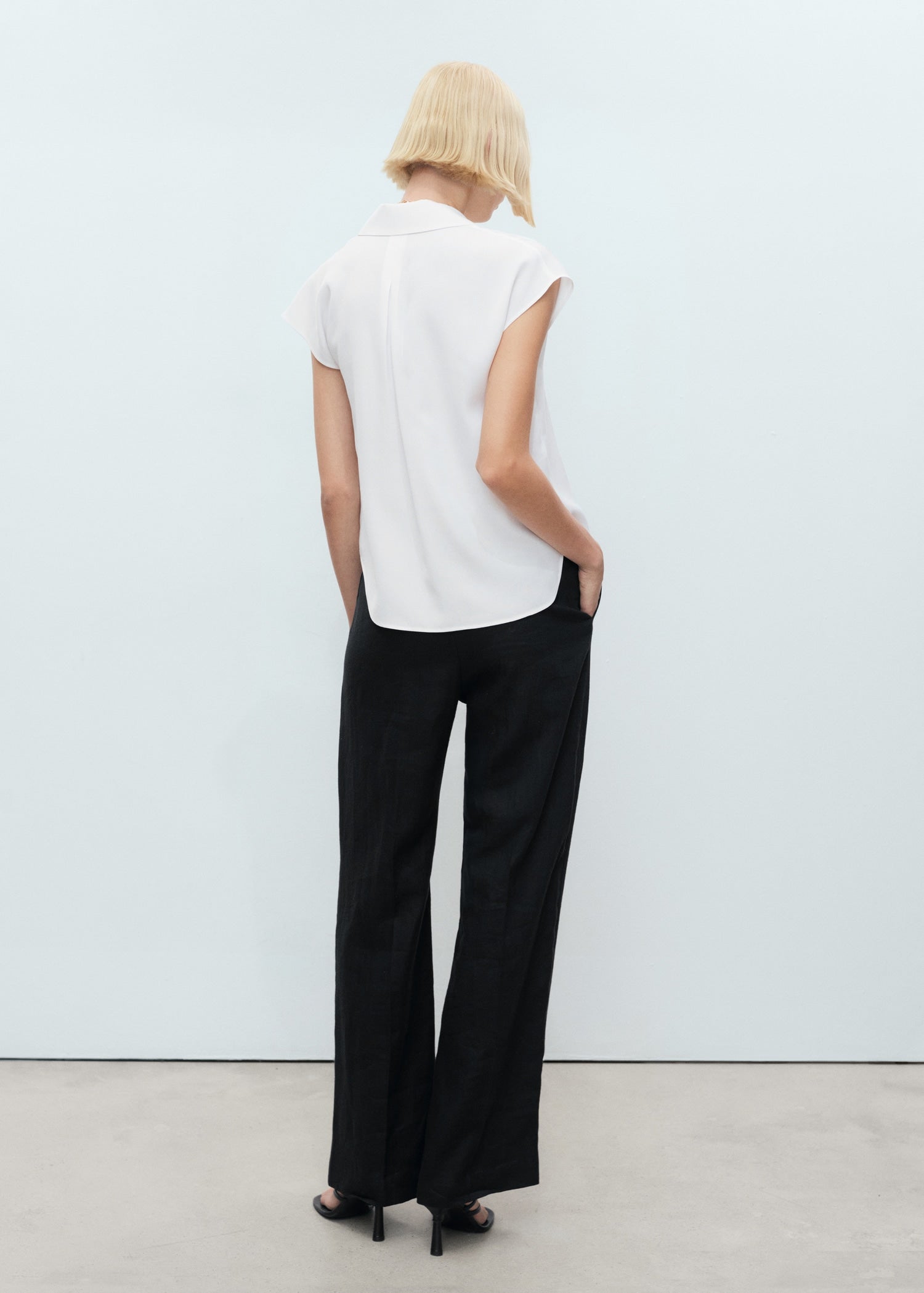 Mango shirt lim in Off White - R