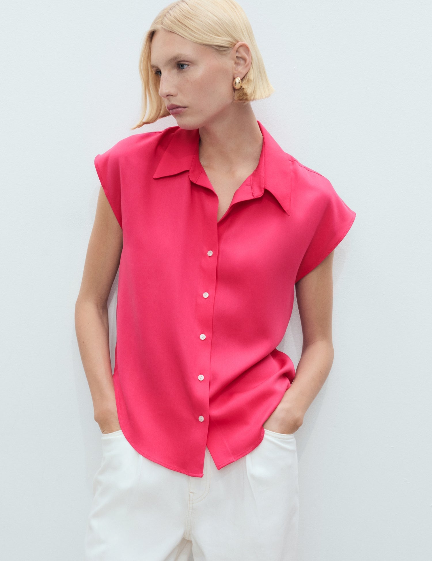 Mango shirt lim in Strawberry