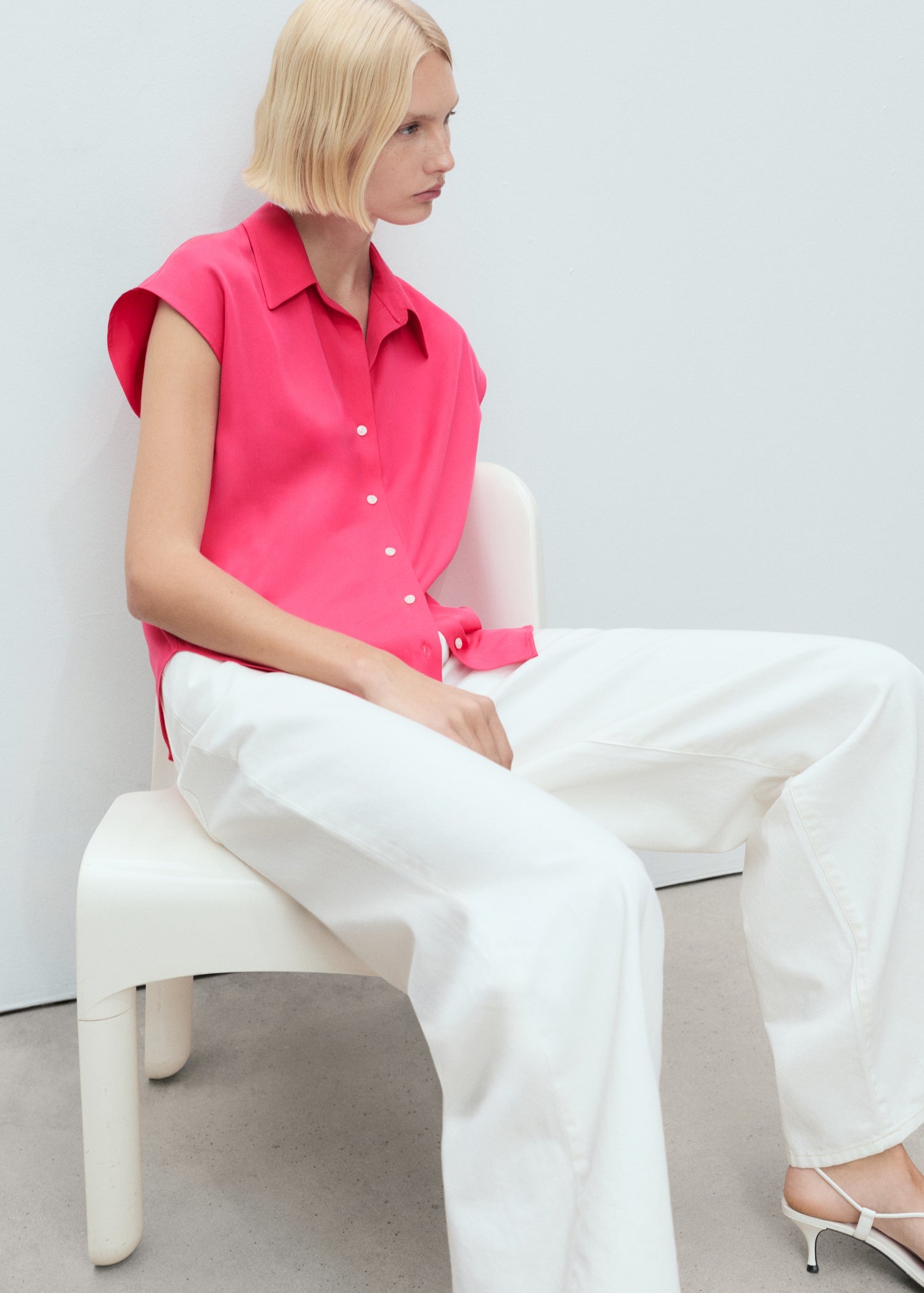 Mango shirt lim in Strawberry - D2