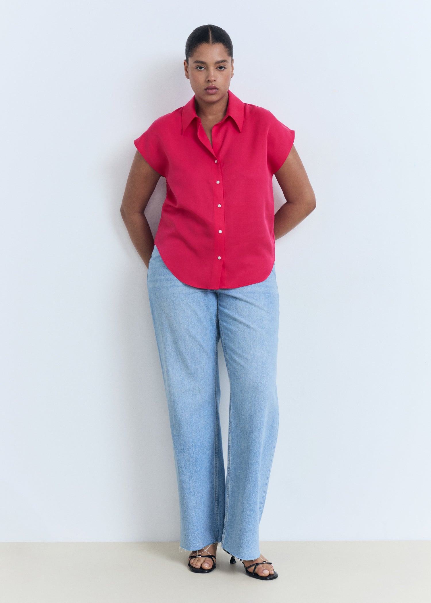 Mango shirt lim in Strawberry - D3