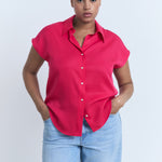 Mango shirt lim in Strawberry - D5