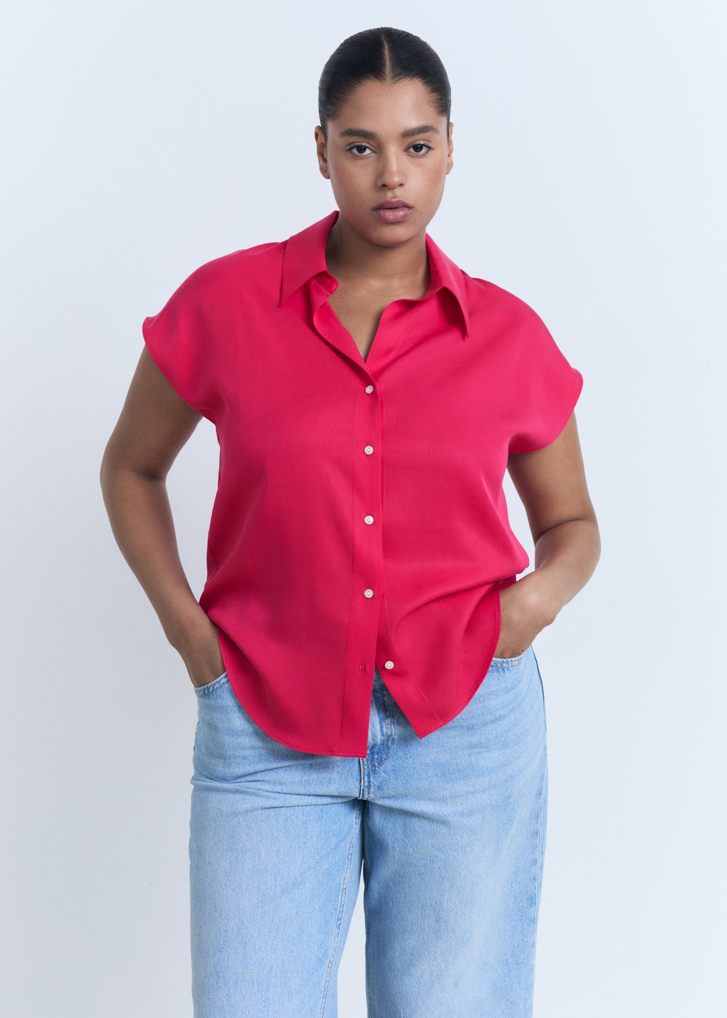 Mango shirt lim in Strawberry - D5