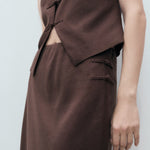 Mango skirt laguna in Chocolate - D6