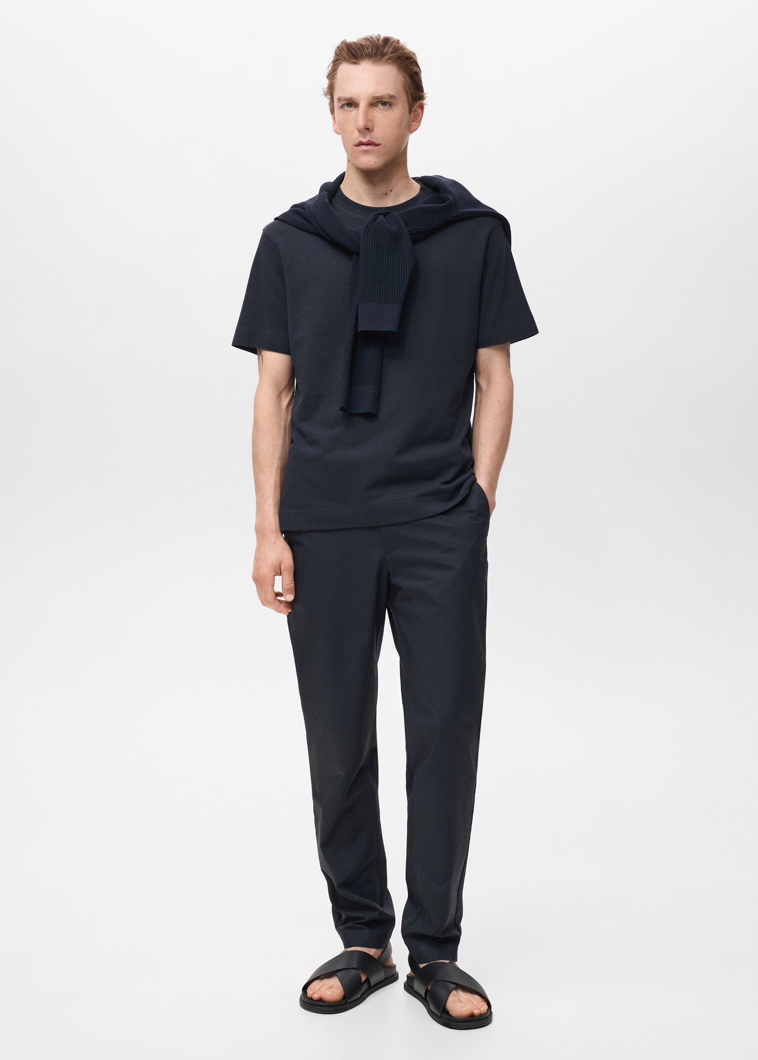 Mango trousers jon in Navy - 99999999_01