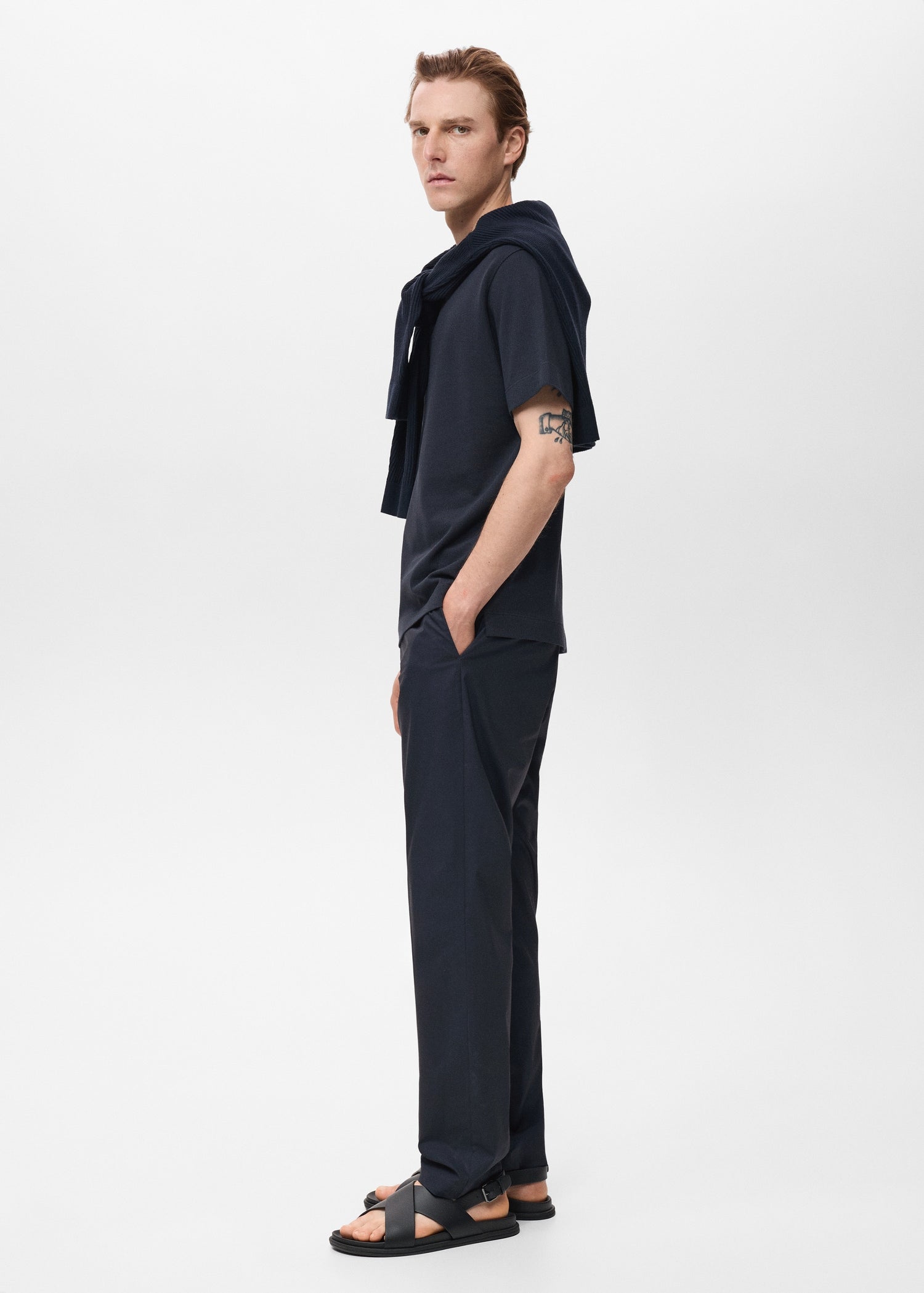 Mango trousers jon in Navy - D2