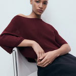 Mango sweater aventura in Burgundy - D2