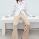 Mango trousers vella in Stone - D2