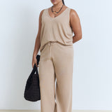 Mango trousers vella in Stone - D3