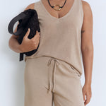 Mango trousers vella in Stone - D4