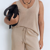 Mango trousers vella in Stone - D4