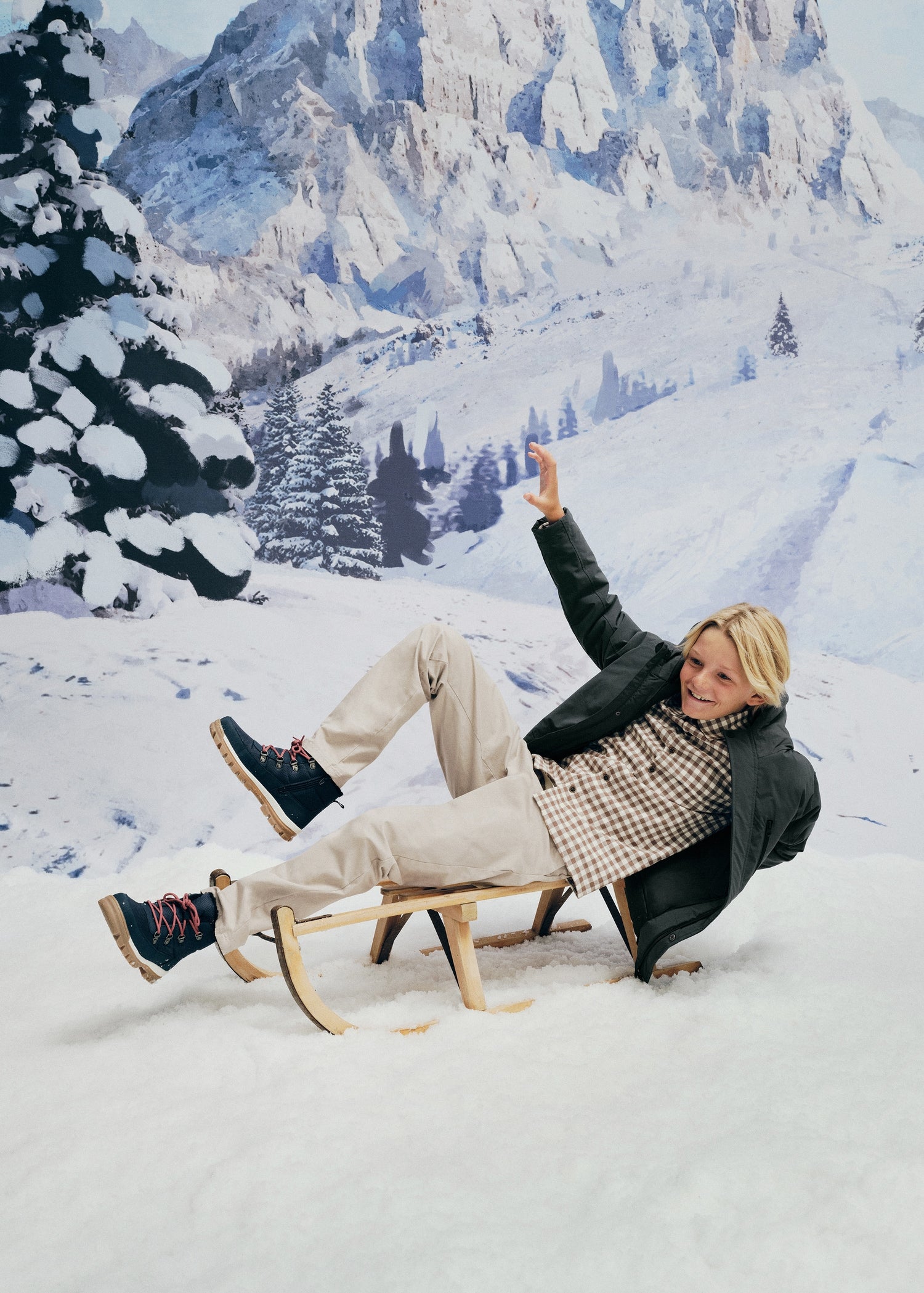 Mango trousers piccolo in Sand - D5