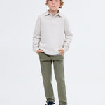Mango trousers piccolo in Khaki - 99999999_01