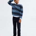 Mango trousers piccolo in Navy - 99999999_01