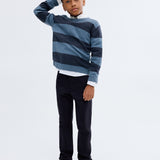 Mango trousers piccolo in Navy - 99999999_01