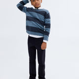 Mango trousers piccolo in Navy - 99999999_01