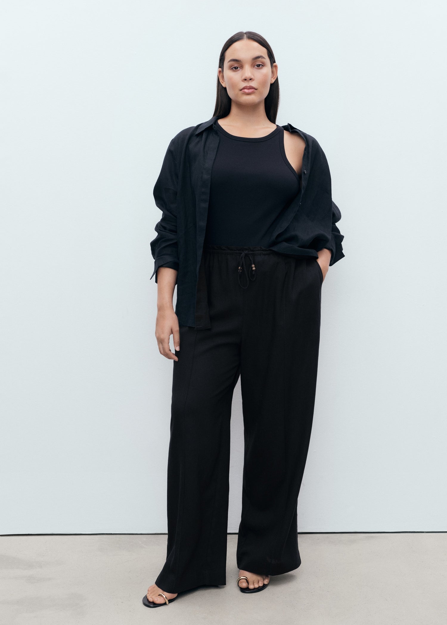 Mango trousers scott in Black - D3