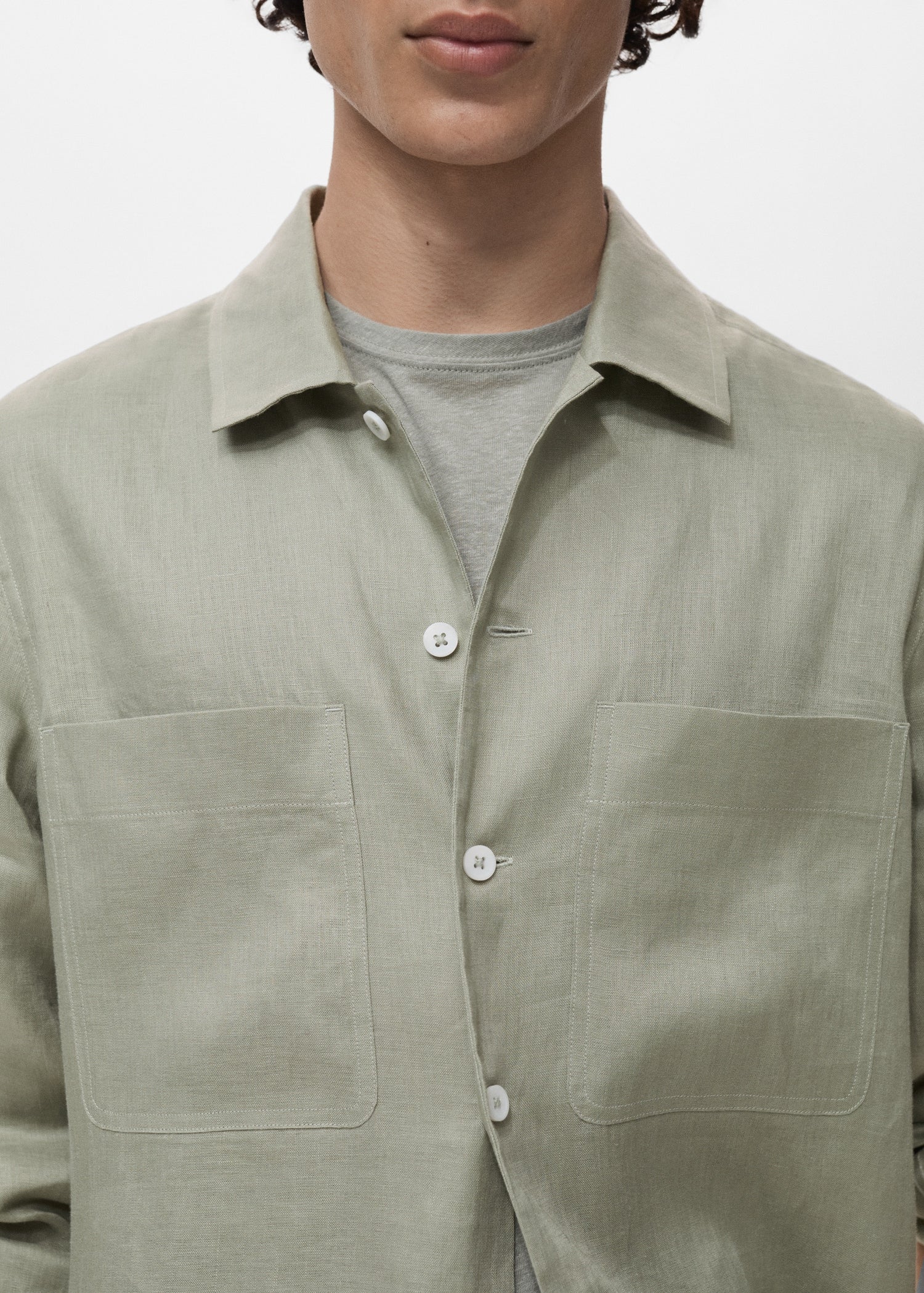 Mango overshirt pantin in Mint - D1