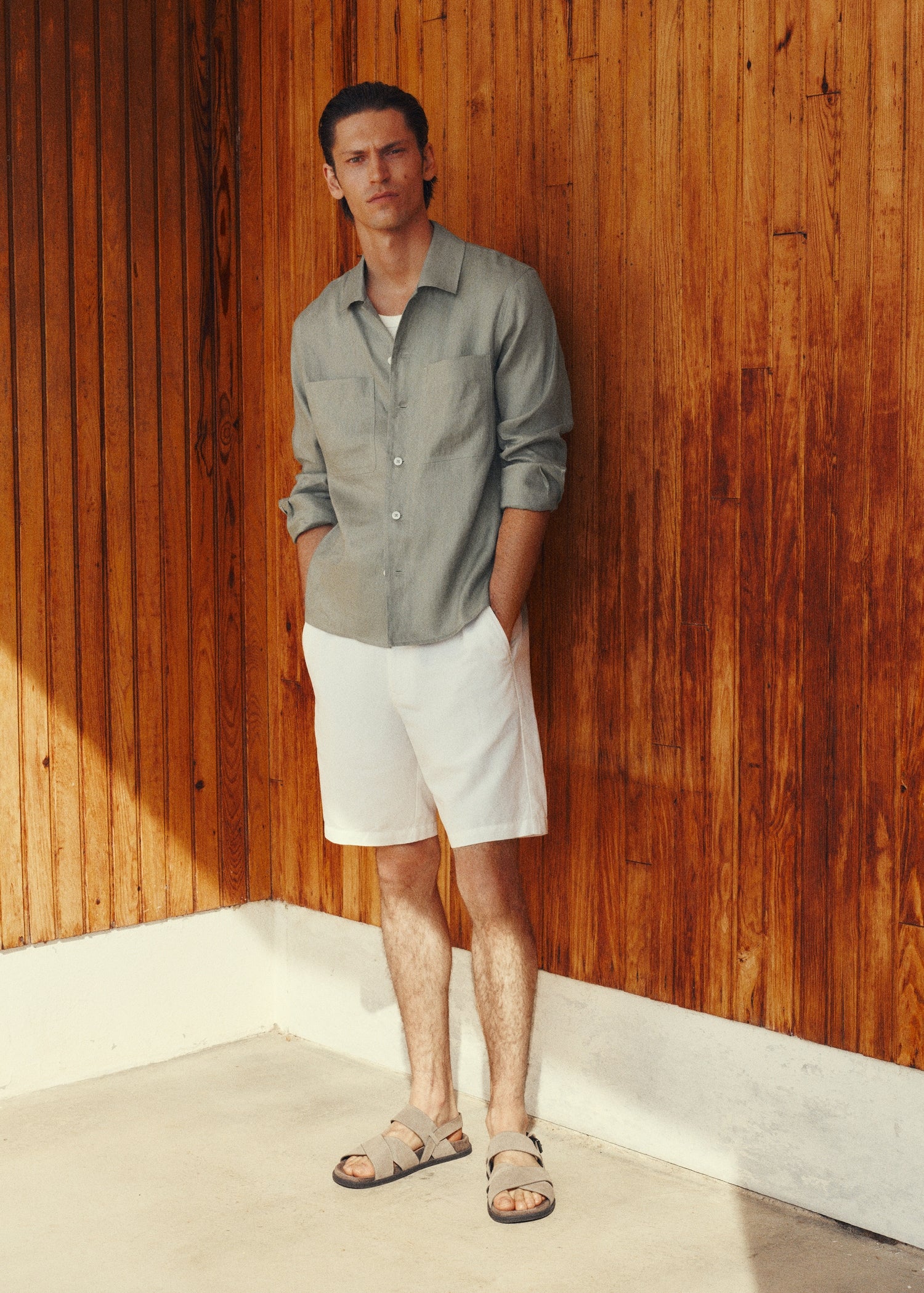 Mango overshirt pantin in Mint - D3