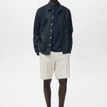 Mango overshirt pantin in Navy - 99999999_01