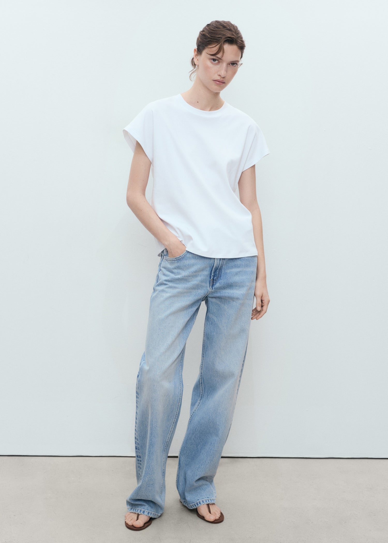 Mango t-shirt sevilla in White - 99999999_01