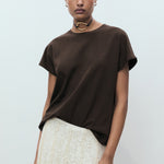 Mango t-shirt sevilla in Brown