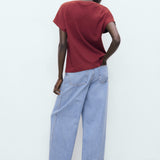 Mango t-shirt sevilla in Burgundy - R