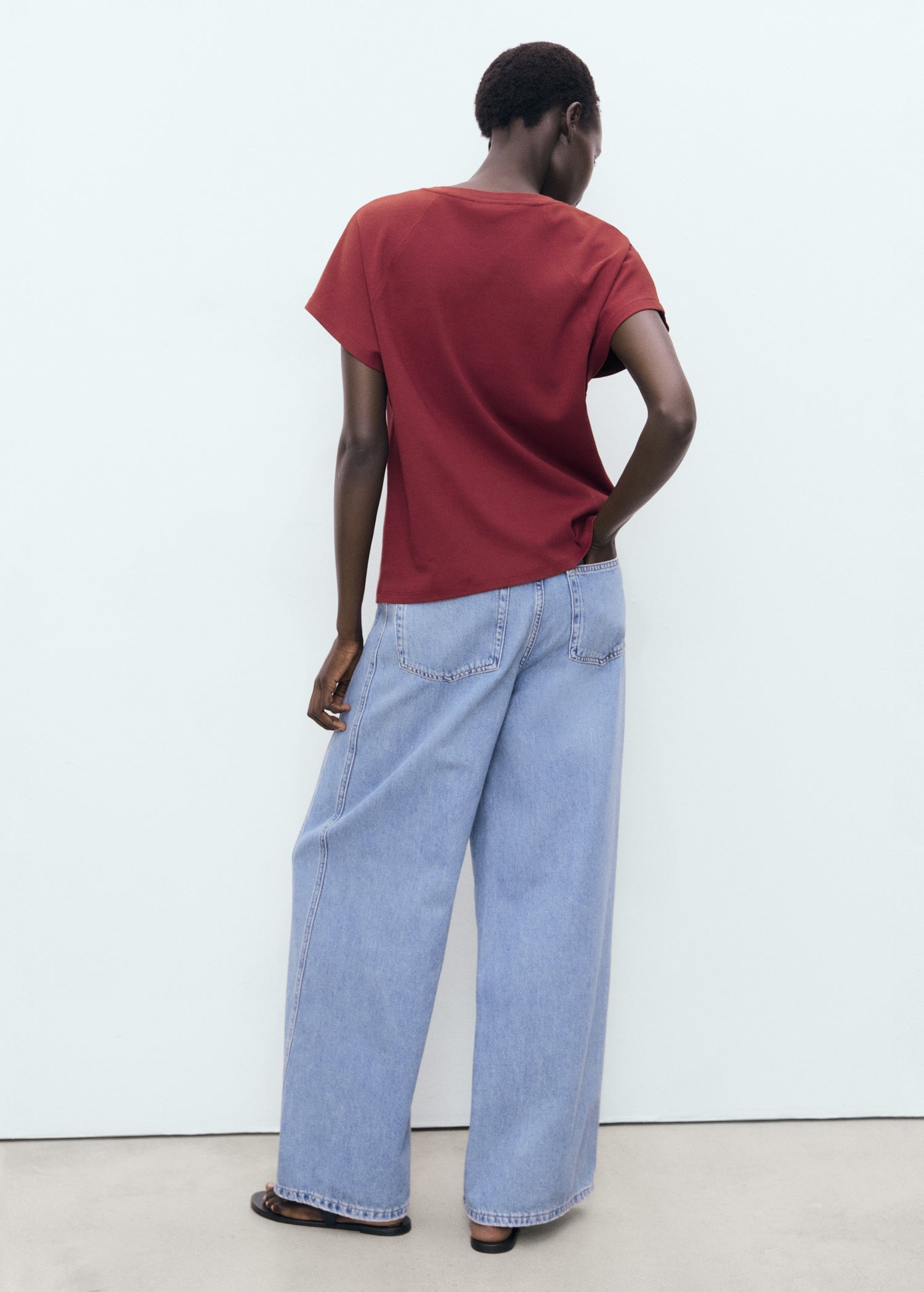 Mango t-shirt sevilla in Burgundy - R