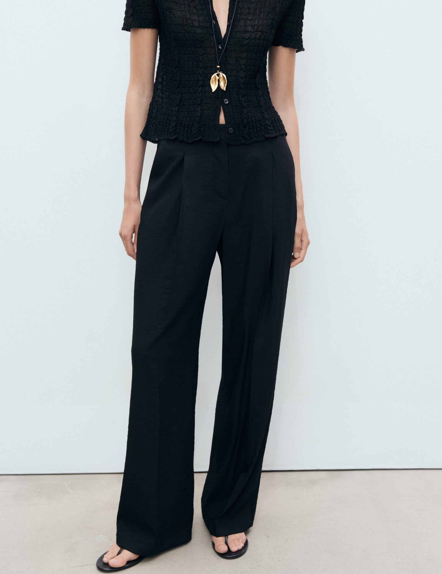 Mango trousers carla in Black