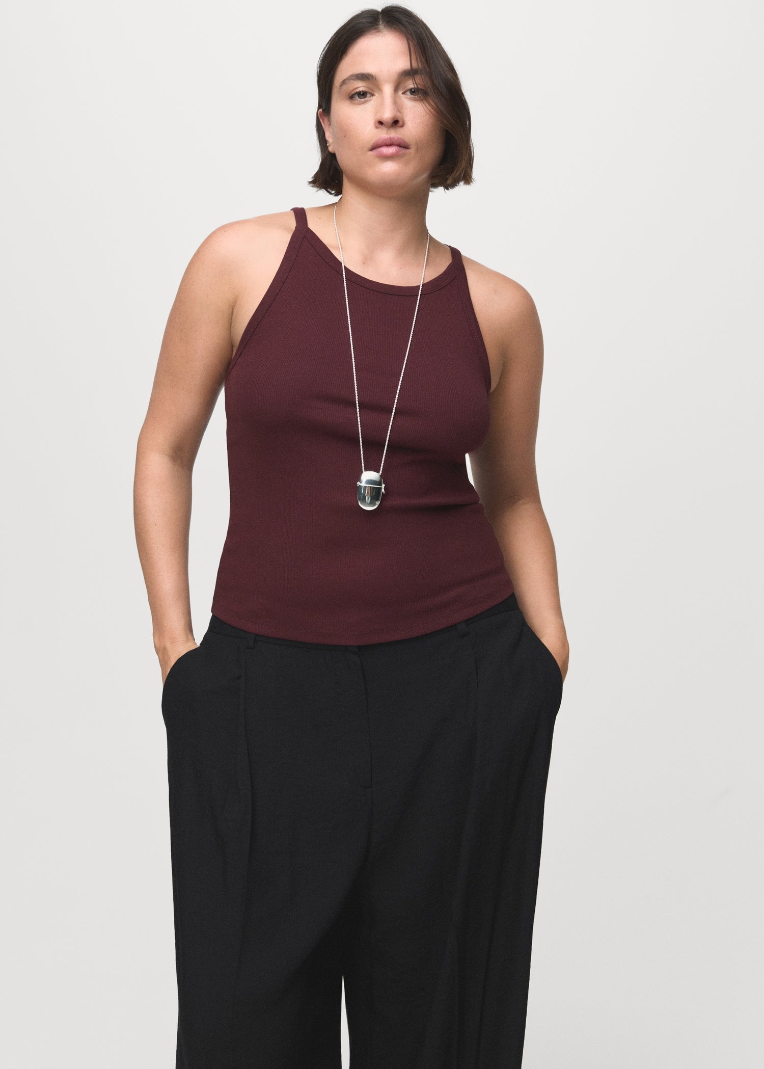 Mango trousers carla in Black - D5