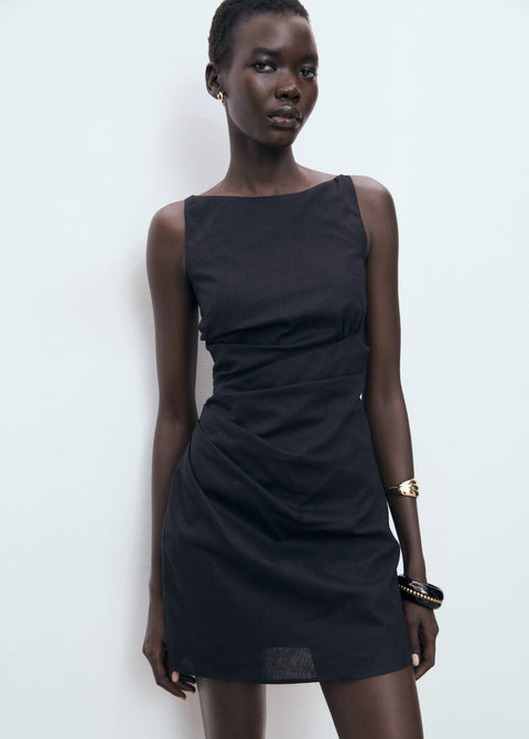 Mango dress brown in black