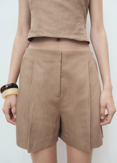 Mango bermudas teresa in brown