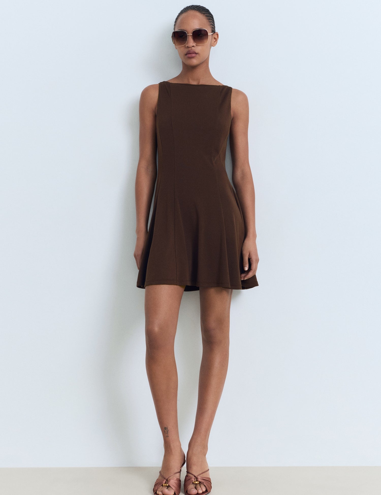 Mango dress sicily in Chocolate - 99999999_01